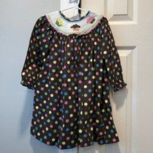 Marmellata Cupcake Smocked Polka Dot Dress